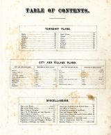 Table of Contents, Ionia County 1875